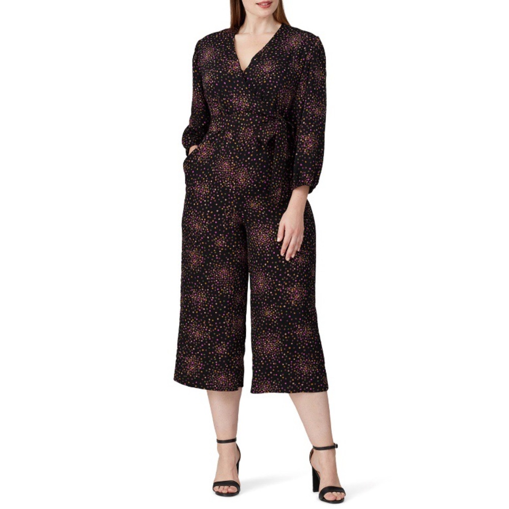 Kate Spade vintage 70’s jumpsuit  disco dots cropped wide leg